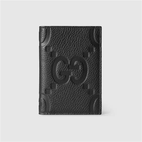 gucci courrier passport|Jumbo GG passport case in black jumbo GG leather .